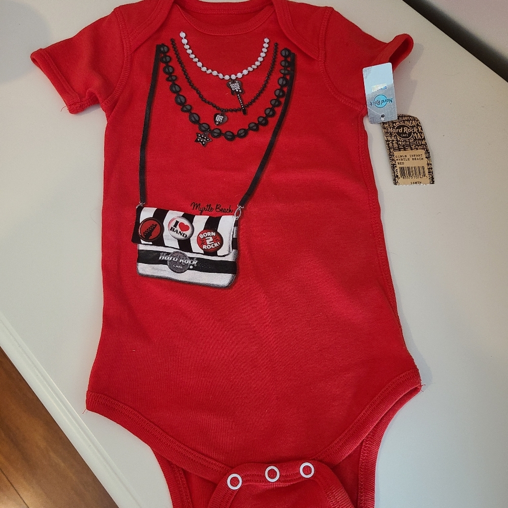 Hard Rock Cafe Red Onesie